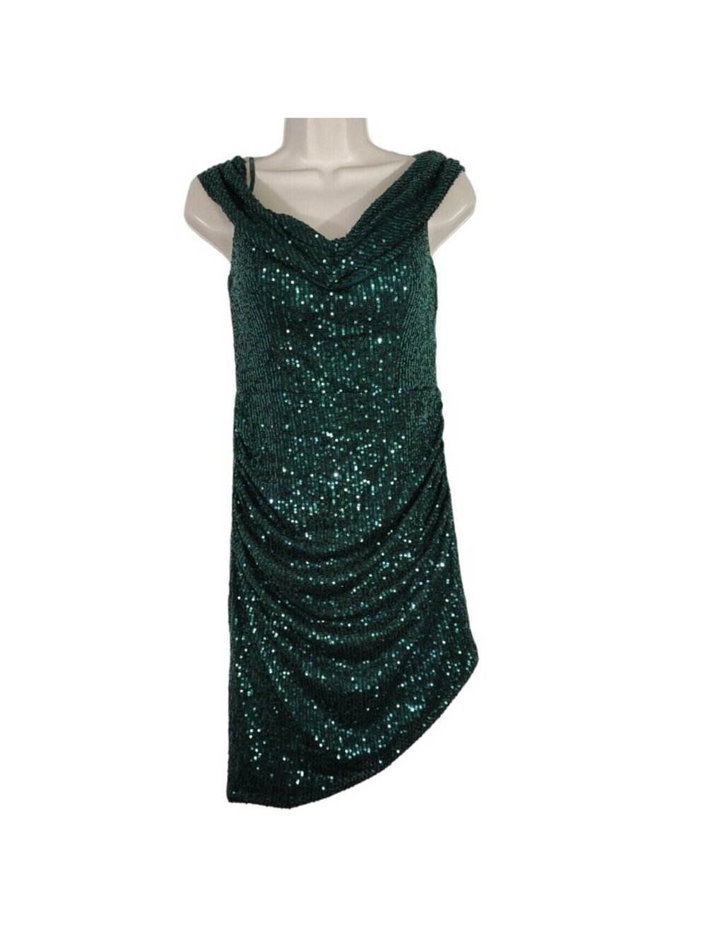 City Studio Green Sequin Dress Bodycon Juniors Size 5 Homecoming Cocktail Party